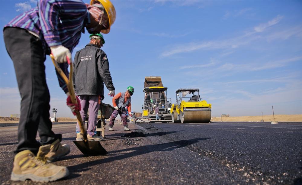 Travaux de construction de route
